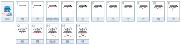 霎怎么读?