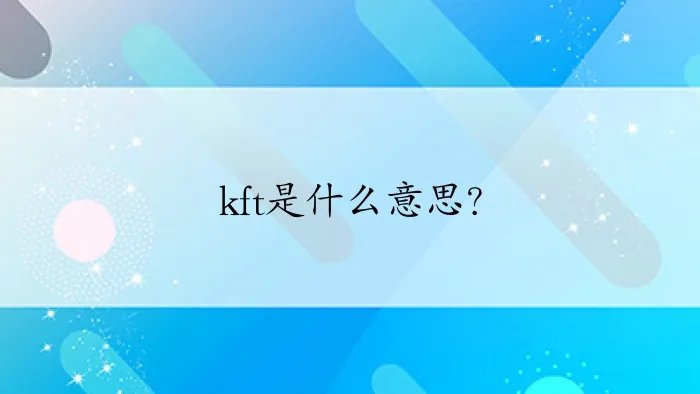 kft是什么意思?
