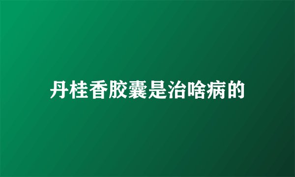 丹桂香胶囊是治啥病的