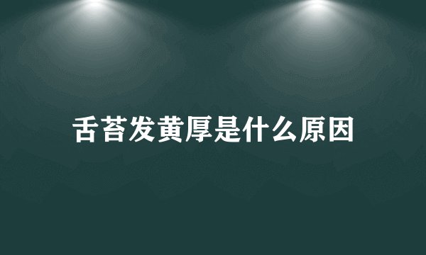 舌苔发黄厚是什么原因