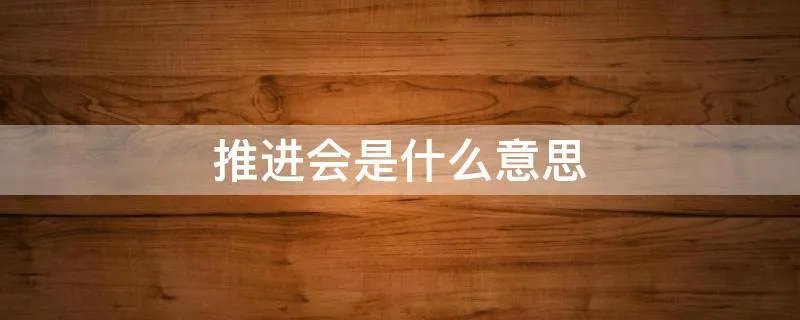 推进会是什么意思
