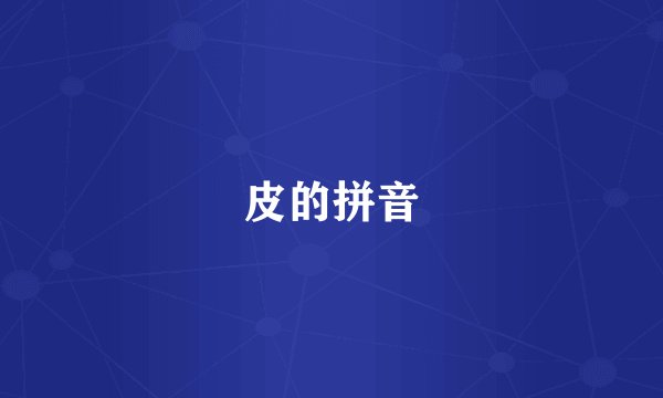 皮的拼音