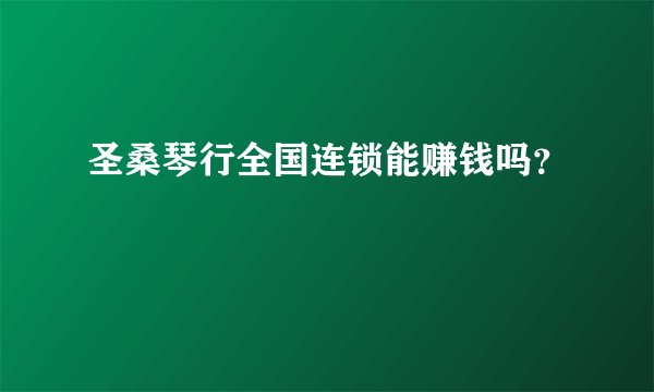 圣桑琴行全国连锁能赚钱吗?