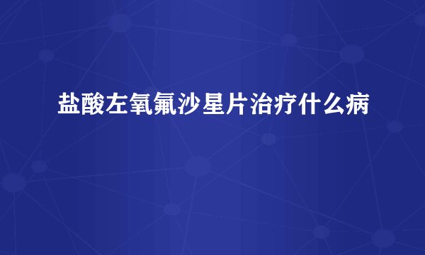 盐酸左氧氟沙星片治疗什么病