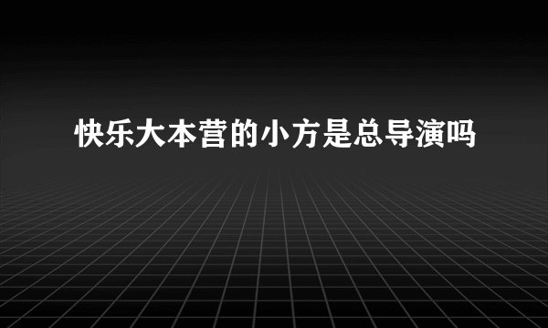 快乐大本营的小方是总导演吗
