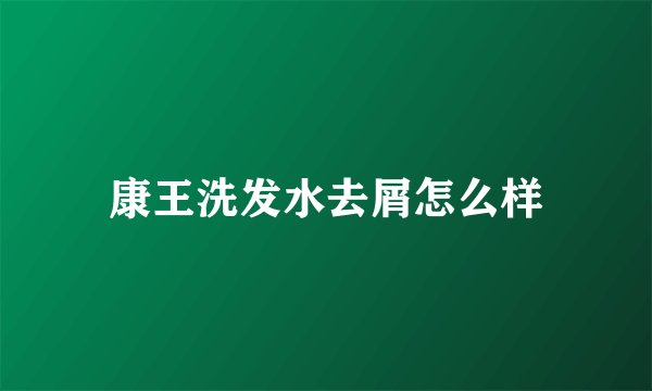 康王洗发水去屑怎么样