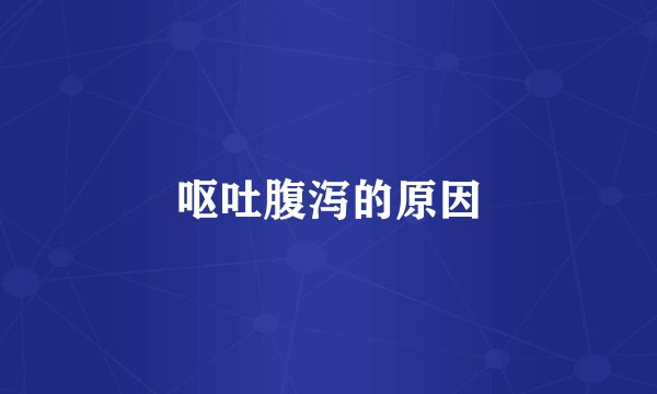 呕吐腹泻的原因
