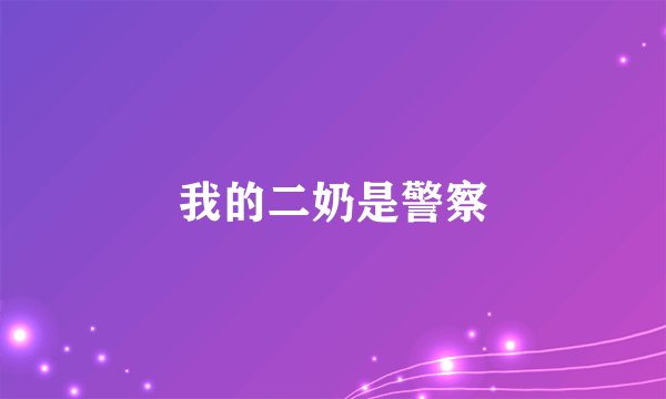 我的二奶是警察