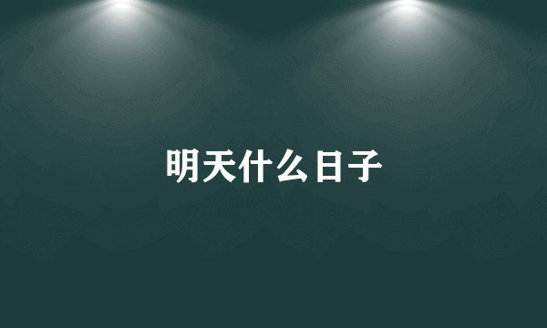明天什么日子