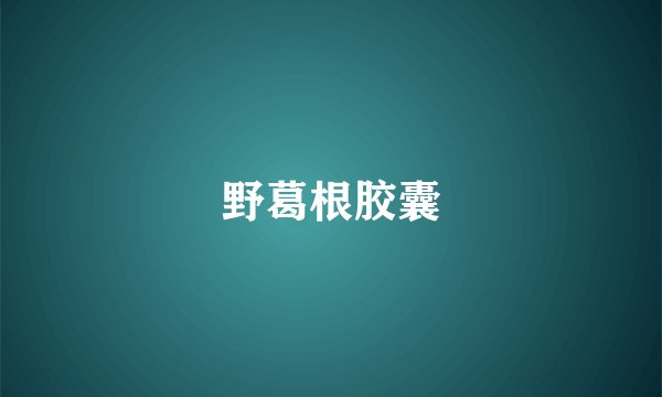 野葛根胶囊