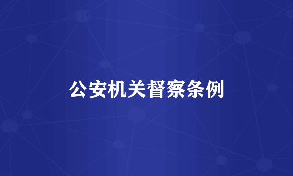 公安机关督察条例
