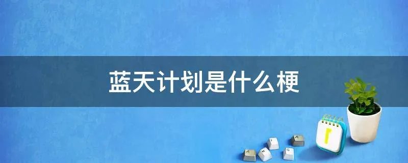 蓝天计划是什么梗