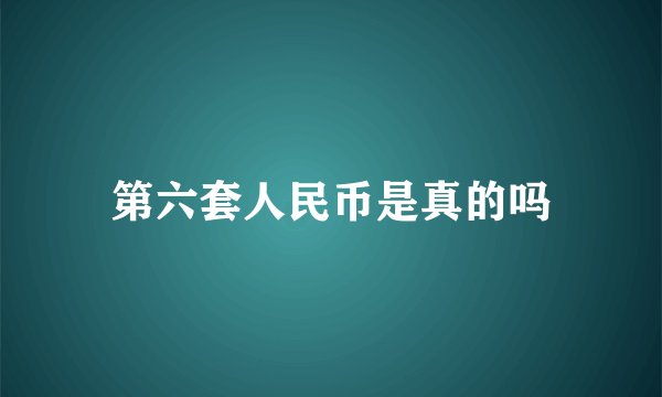 第六套人民币是真的吗
