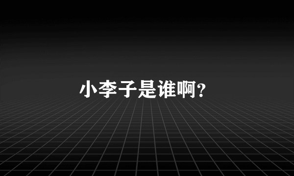 小李子是谁啊？
