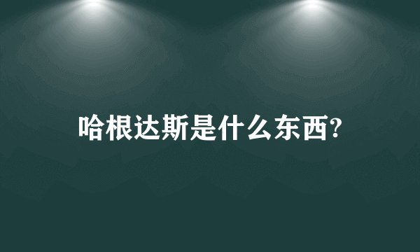 哈根达斯是什么东西?