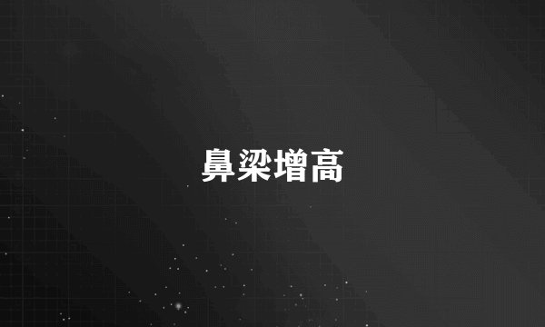 鼻梁增高