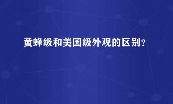 黄蜂级和美国级外观的区别？