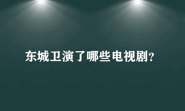 东城卫演了哪些电视剧？