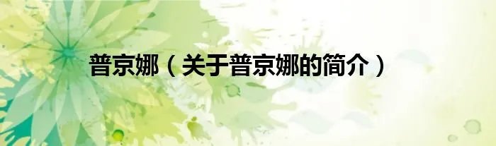 普京娜（关于普京娜的简介）