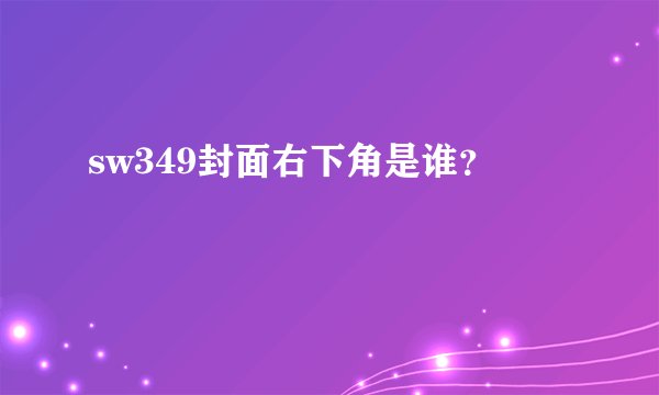 sw349封面右下角是谁？
