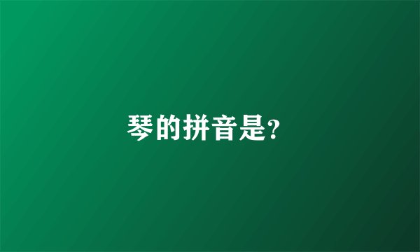 琴的拼音是？