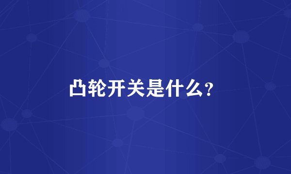 凸轮开关是什么？