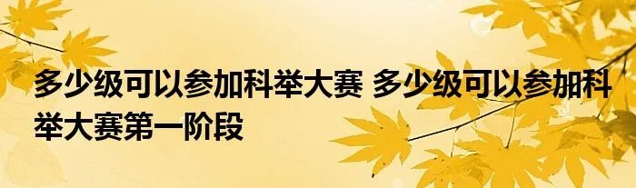 多少级可以参加科举大赛 多少级可以参加科举大赛第一阶段