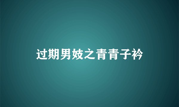 过期男妓之青青子衿
