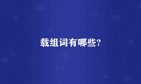 载组词有哪些?