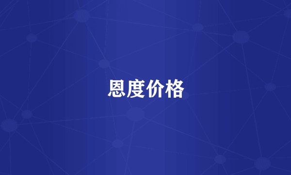 恩度价格