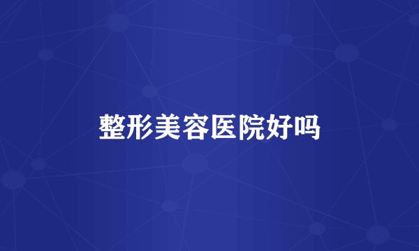 整形美容医院好吗
