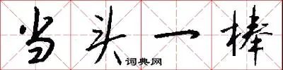 当头一棒