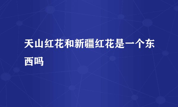 天山红花和新疆红花是一个东西吗