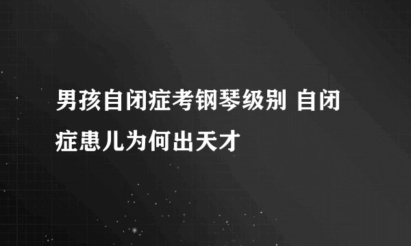 男孩自闭症考钢琴级别 自闭症患儿为何出天才