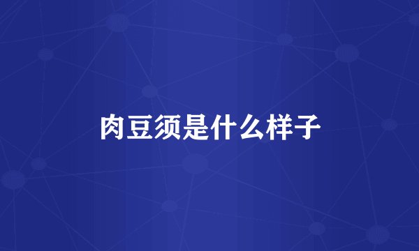 肉豆须是什么样子