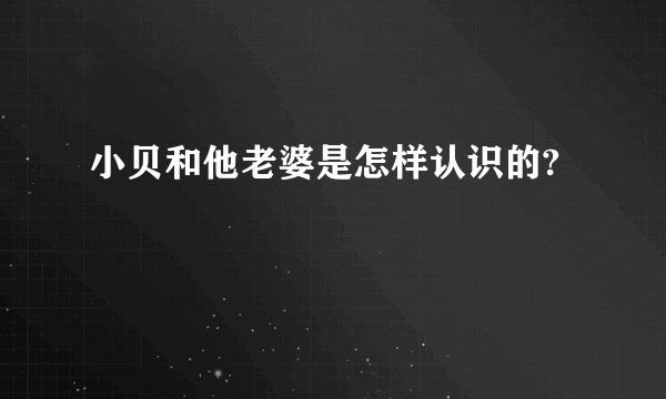 小贝和他老婆是怎样认识的?