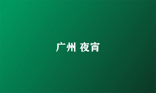 广州 夜宵