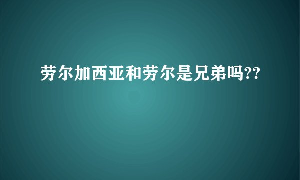 劳尔加西亚和劳尔是兄弟吗??