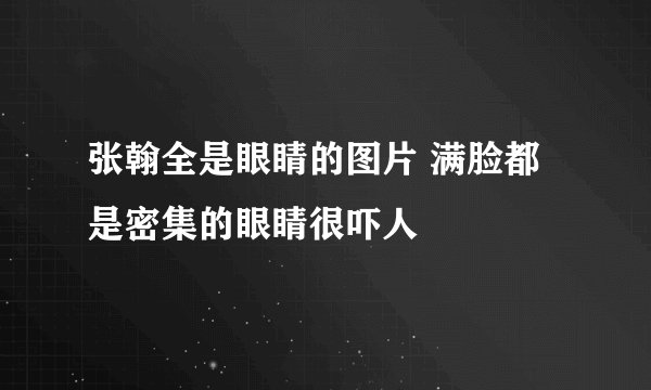 张翰全是眼睛的图片 满脸都是密集的眼睛很吓人