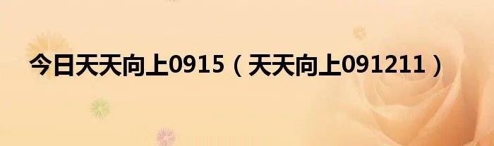 今日天天向上0915（天天向上091211）