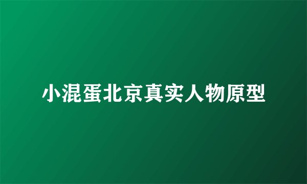 小混蛋北京真实人物原型
