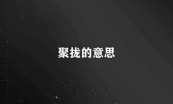 聚拢的意思