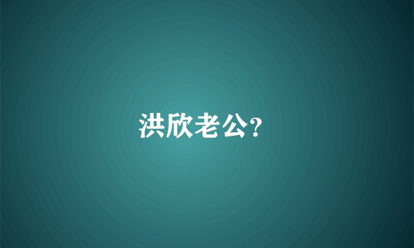 洪欣老公？