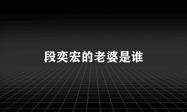 段奕宏的老婆是谁
