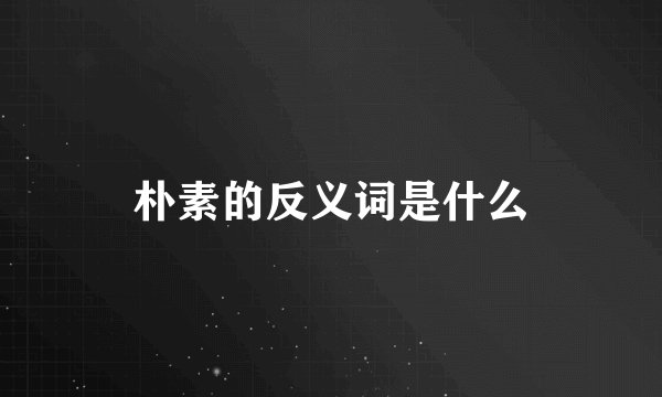 朴素的反义词是什么
