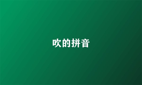 吹的拼音