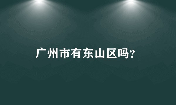 广州市有东山区吗?