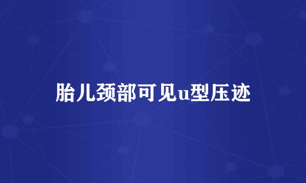 胎儿颈部可见u型压迹