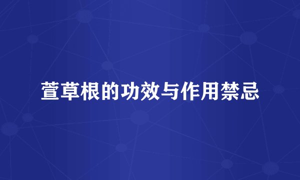萱草根的功效与作用禁忌