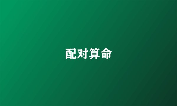 配对算命